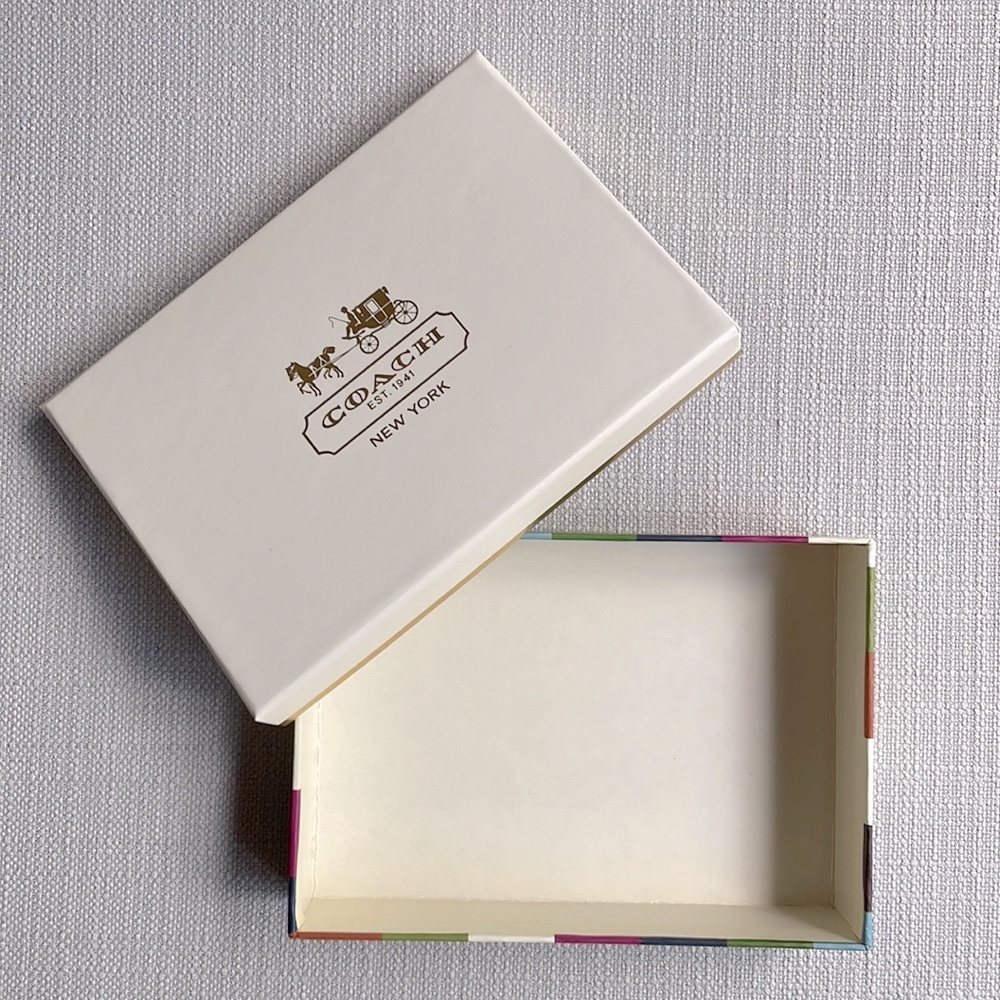 Coach Authentic Small Empty Gift Box With Tissue Papers